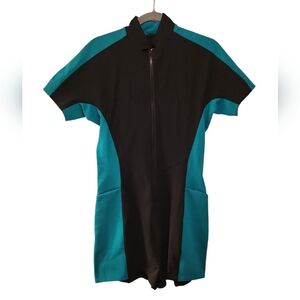 Bad Birdie, NWOT, Caddy Golf Romper, Zip Up, Front Pockets, Short Sleeve, Woms S